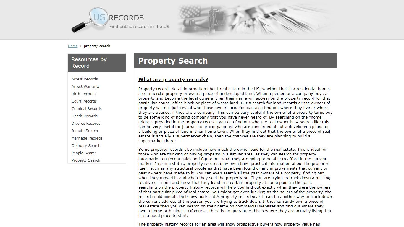 Property Search | US Records